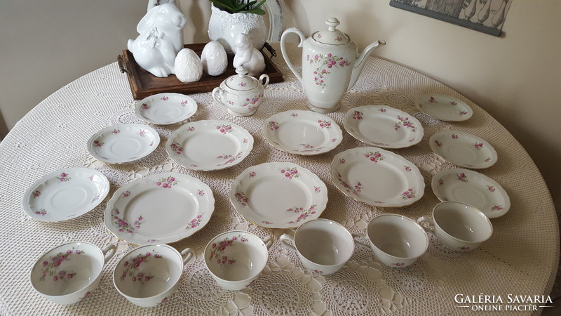 Beautiful pink Bavarian porcelain tea set