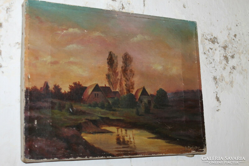 Antique signed painting 922