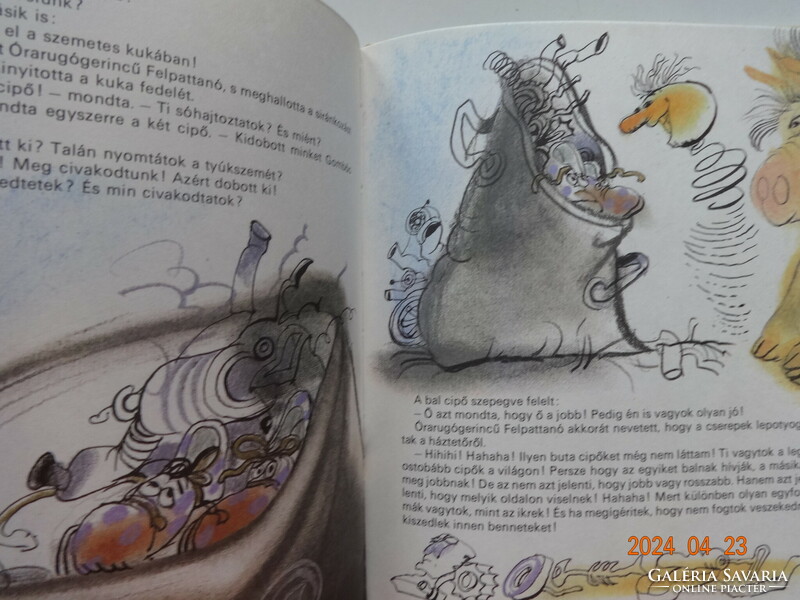 István Csukás: pom pom tales - 2 volumes together: the brave squid + the bickering shoe twins - first edition