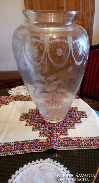Gyönyörű ritka szecessziós nagyméretű váza