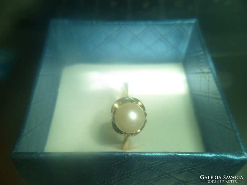 14K gold ring / pearl