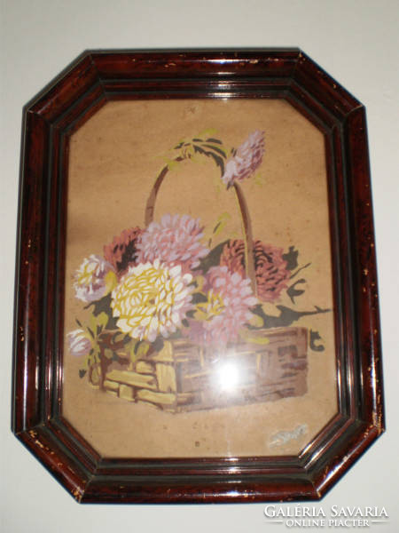 Old octagonal picture frame