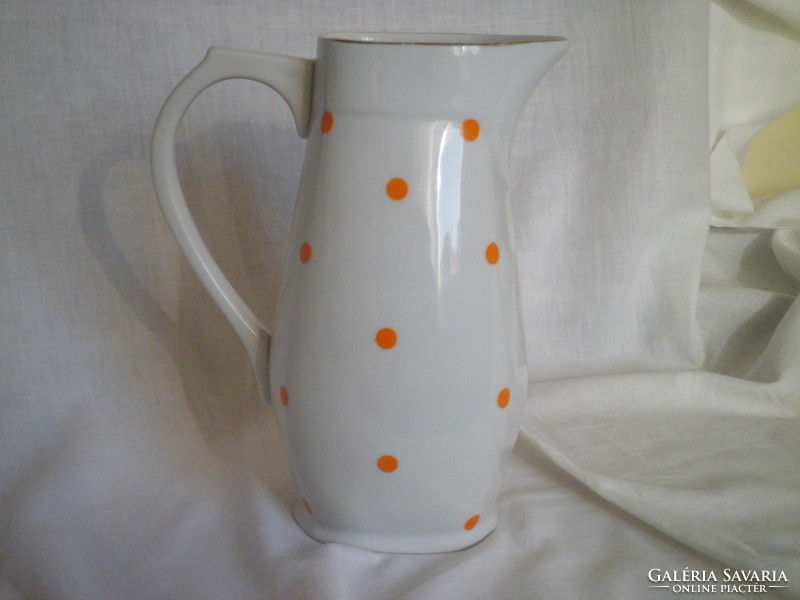 Old Zsolnay porcelain jug with dots