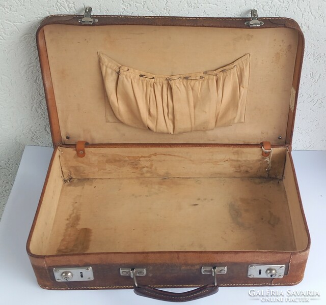 Leopoldine Rittner Wien bőr koffer antik ALKUDHATÓ design