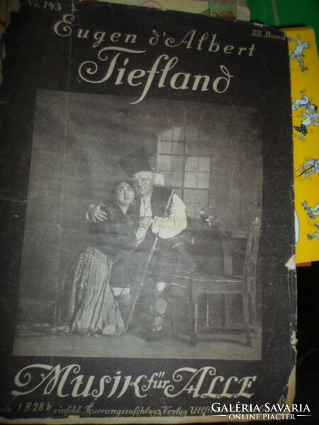 D'Albert: Tiefland - Hegyek alján áriák, ének + zongorára, antik kotta