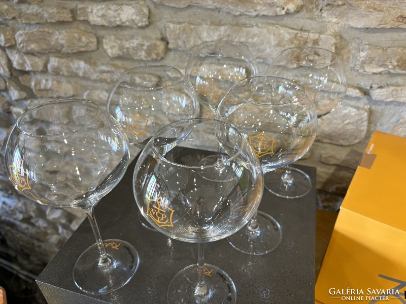 Veuve clicquot rich crystal glasses set of 6