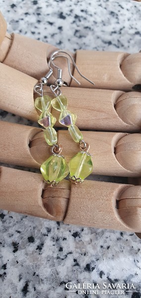 Genuine Czech Uranium Glass Earrings #24007