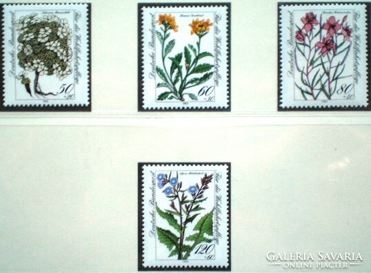 N1188-91 / Németország 1983 Népjólét : Alpesi virágok bélyeg postatiszta