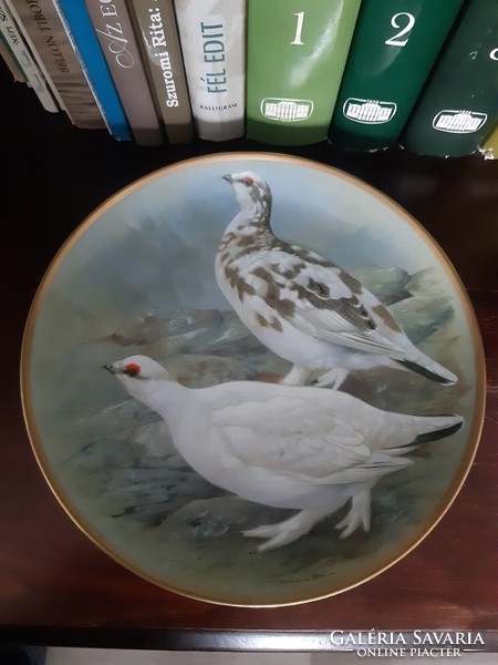 French porcelain decorative plate with grouse