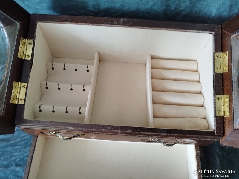Old wooden jewelry box