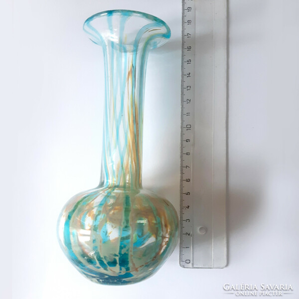 Molino ~16cm x 6cm glass mid century art glass signed molino