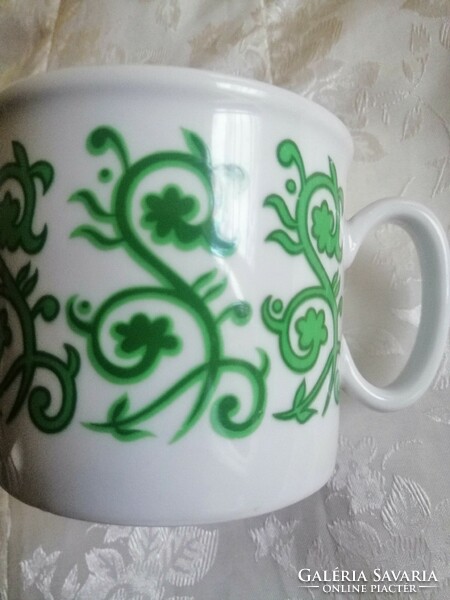 Zsolnay tea cup with green pattern