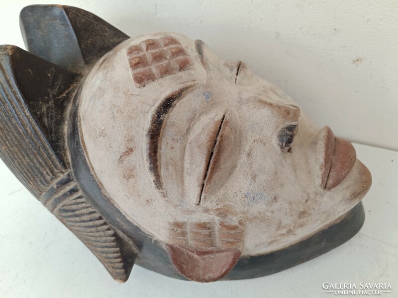 Antik afrikai patinás fa maszk Punu népcsoport Gabon africká maska 740 dob 44 8726