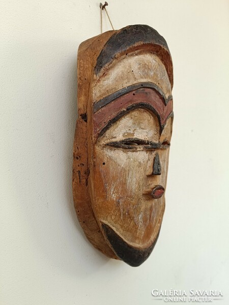 Antique African mask Wuvi ethnic group Congo African mask 789 drum 13 8781