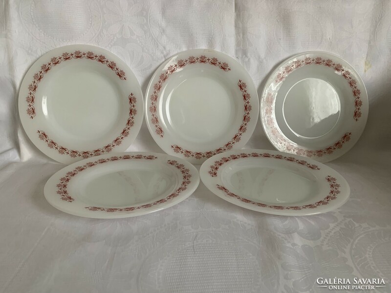 Hilton industria plate set serving plates set of 6-6-6 milk glass soup flat plates