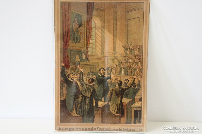 Kossuth relic from 1848 - contemporary print
