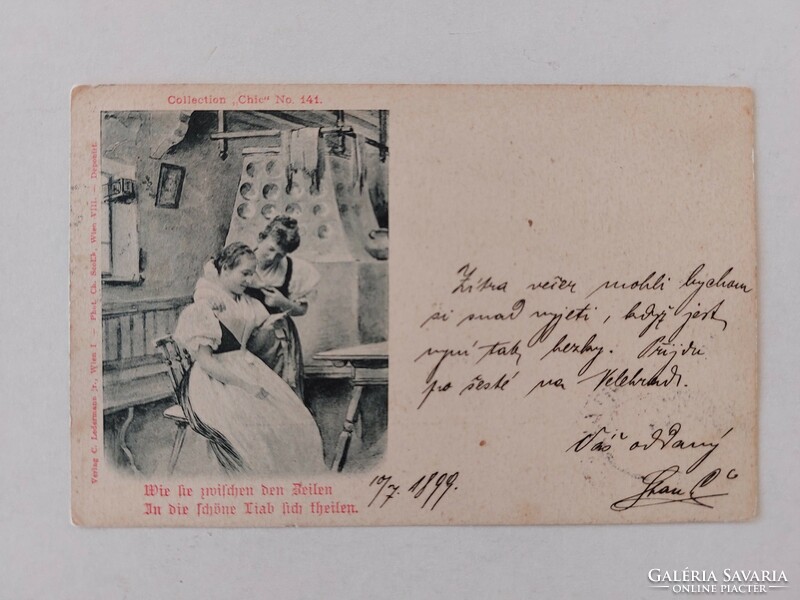 Postcard 1899 ladies