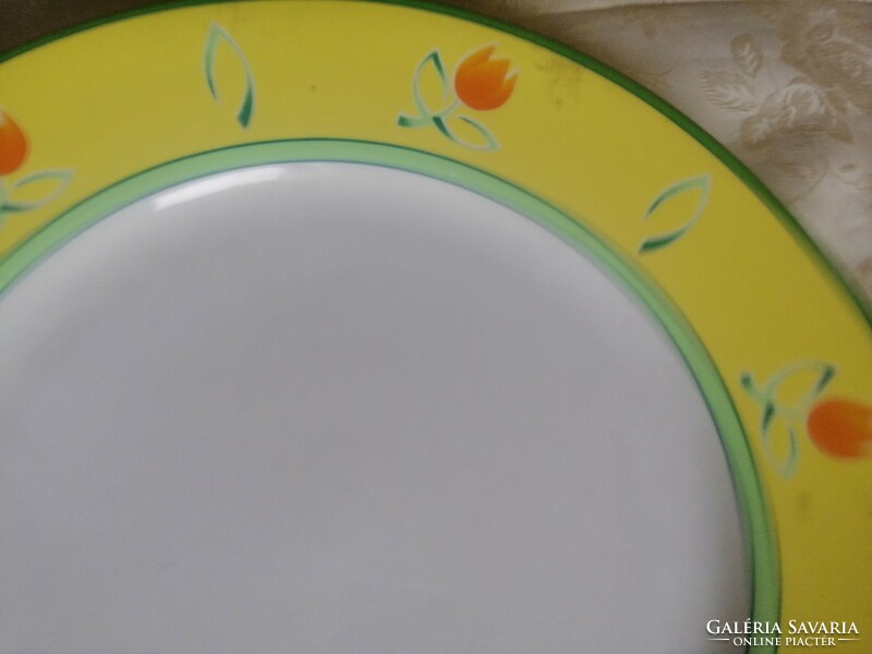 Sárga tulipános tányér 26 cm