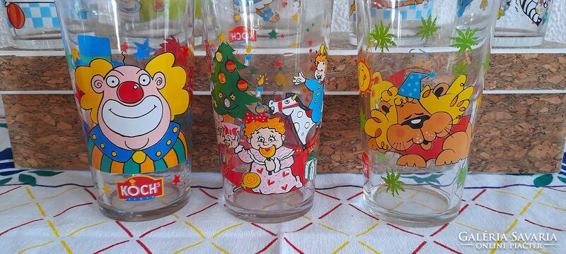 Retro gyerek üveg pohár - Koch és egyéb pohár Frissítve!!!