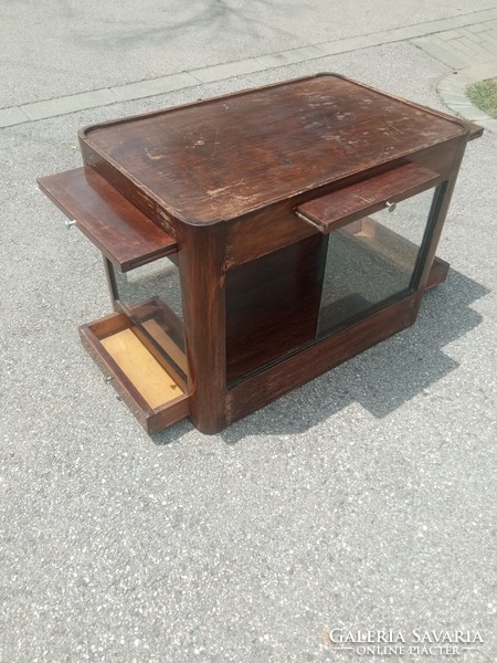 Art deco dining table, bar cart, 1930