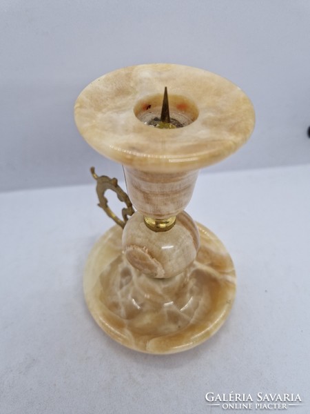 Onyx marble mineral candle holder