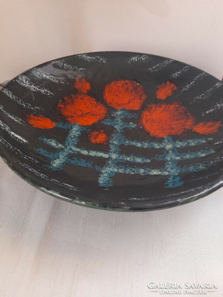 Decorative bowl with poppies from Bodrogkeresztúr