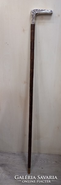 Antique silver walking stick