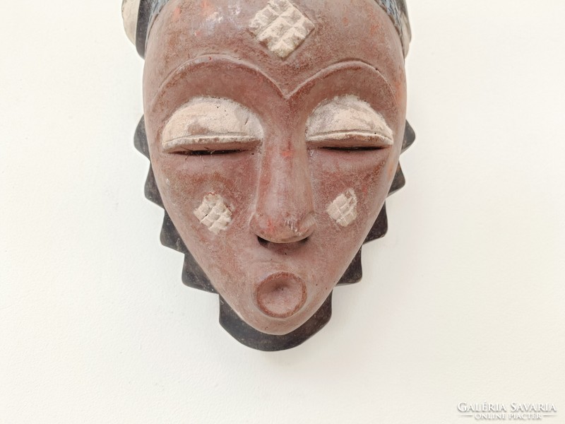 Antique patina Africa African Baule ethnic group wooden mask ivory coast African mask 736 drum 44