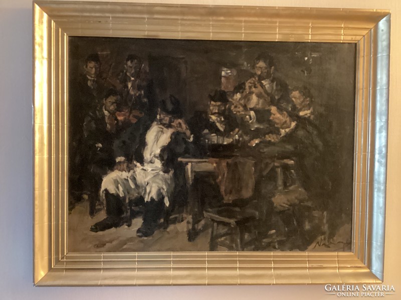 Aurél Náray (1883 - 1948) tavern scene.