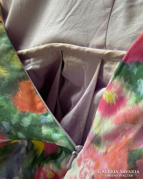 Monsoon 36 floral cotton canvas dress