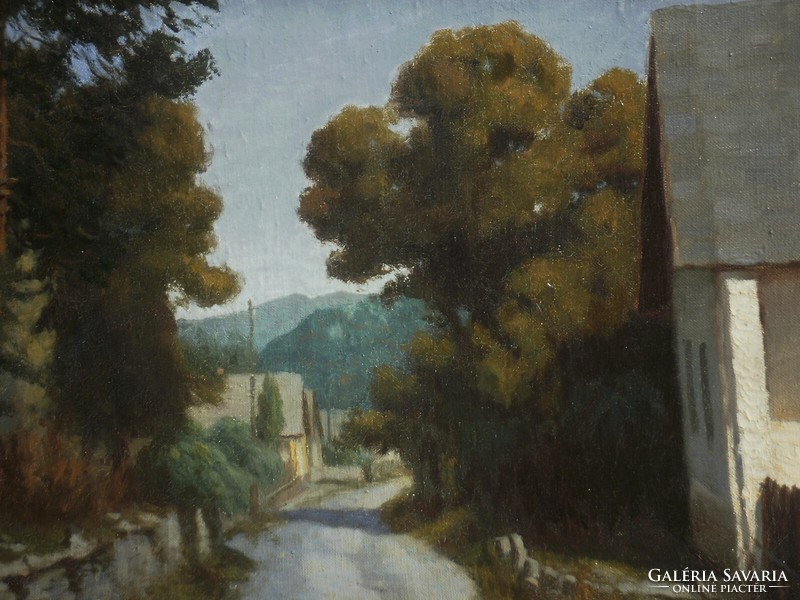 Unknown painter (20th century): sloping street