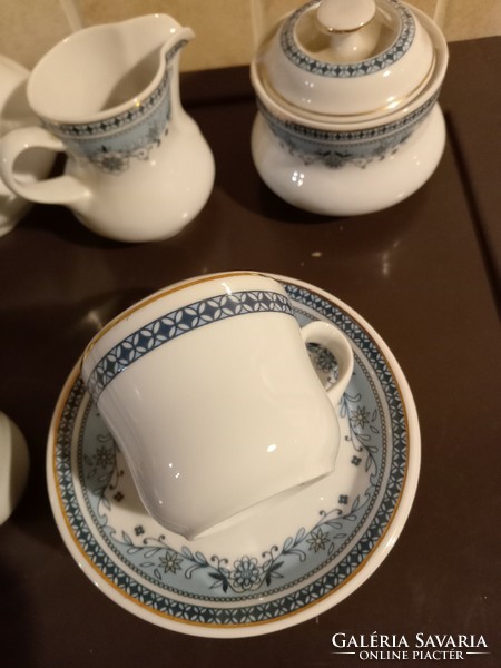 Hölóháza blue floral coffee set