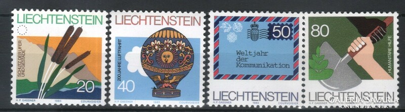 Liechtenstein  0367 Mi 824-827  postatiszta      2,50 Euró