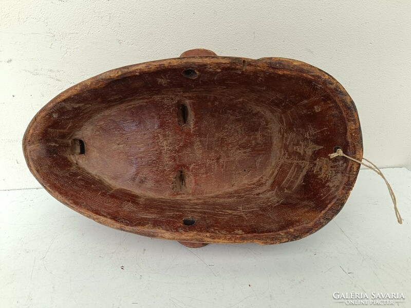 Antique African mask fang ethnic group wood grain African mask 732 drum 44 8717