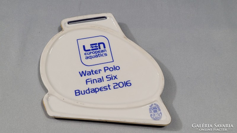 Zsolnay porcelain water polo medal Budapest 2016