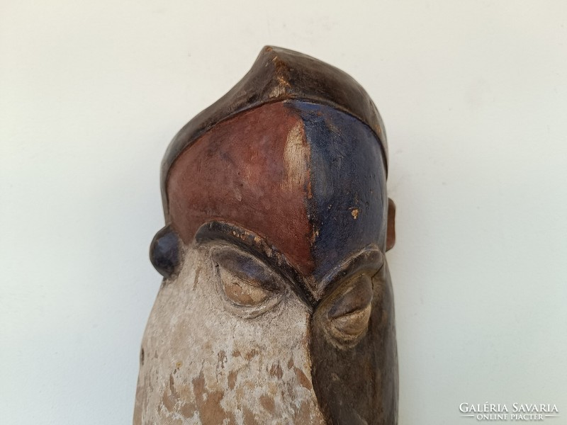 Antique African mask pende healing patient antique Congo African mask 773 drum 33 8768