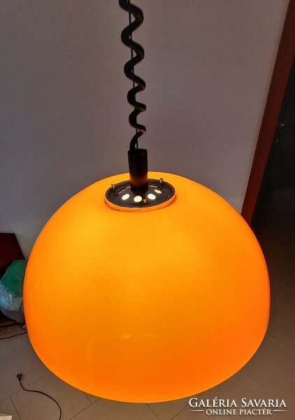 Vintage pendant lamp by harvey guzzini for meblo, Italy, 1970, mid century