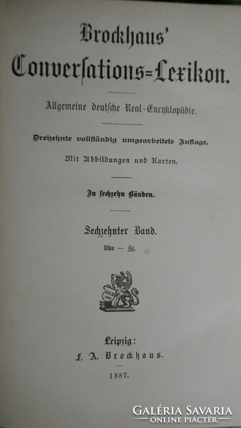 BROCKHAUS CONVERSATIONS LEXIKON 1882-1887 16 KÖTET