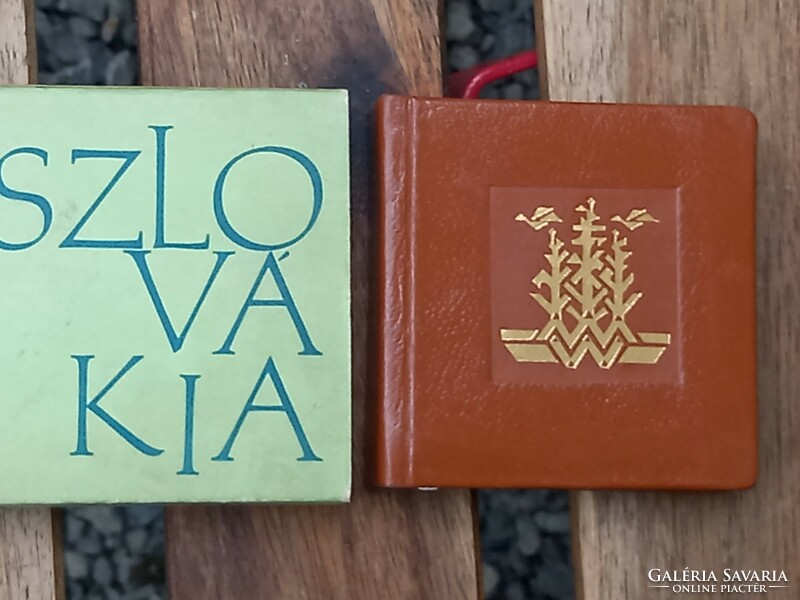 Retro Slovakia miniature edition, leather bound, cardboard case (1969)