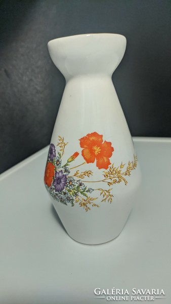 Bodrogkeresztúr ceramic vase with flower pattern