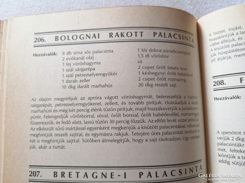 Palacsinták ​könyve, 222 recept.   1987.