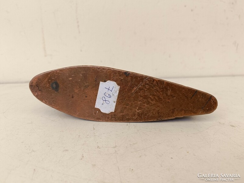 Antik domborító prés eszköz levél alakú öntő forma nyomdai sablon 798 8740
