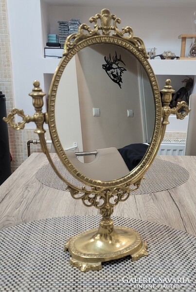 Vintage Italian copper table mirror.