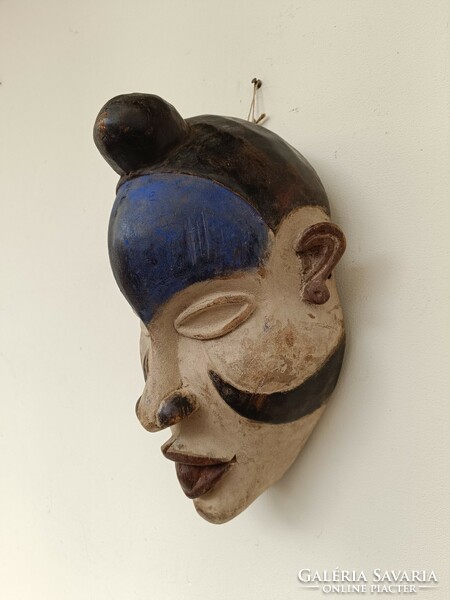 Antik afrikai Igbo népcsoport fa maszk Nigéria africká maska 737 dob 44 8725