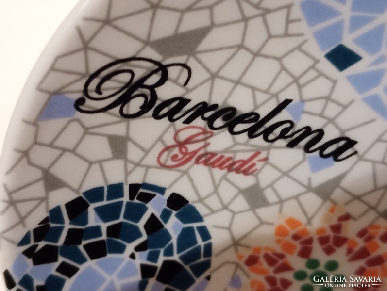 Dísztányér falitányér porcelán spanyol Antoni Gaudi Barcelona 10cm