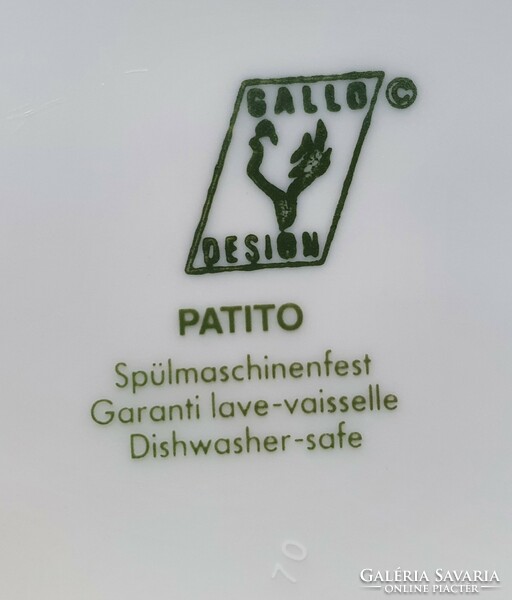 Villeroy & Boch Gallo Design Patito német porcelán kiöntő mártásos szószos kacsa mintával