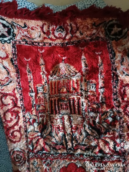Eastern cleaned prayer rug, silk carpet