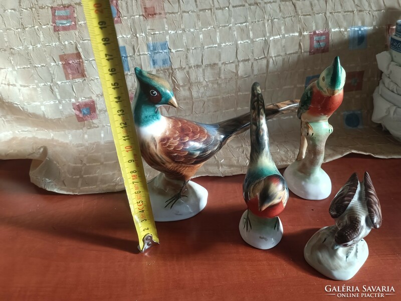 4 ceramic birds in one