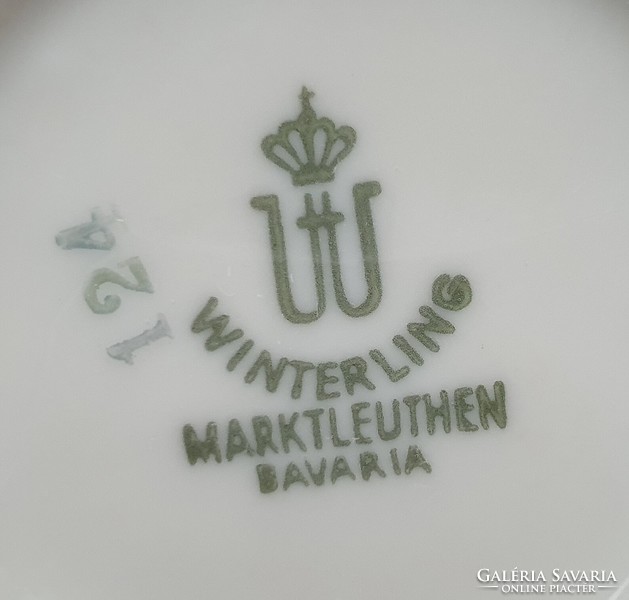 Winterling Marktleuthen Bavaria német porcelán tej tejszín kiöntő virág mintával