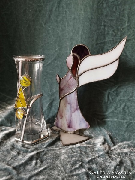 Tiffany angel and vase